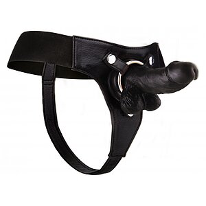 Strap-On Realistic 6 Inch Negru pe Vibreaza.ro