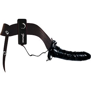 Strap On Vibrații Hollow For Him Or Her Negru