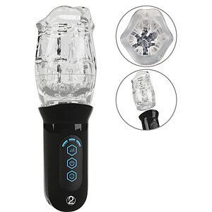 STROKER Masturbator Rotativ Transparent 4 Moduri Transparentă pe Vibreaza.ro