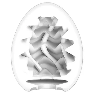 TENGA Egg Wavy II, Compact și Discret cu Textura Ondulată Alb TENGA Egg Wavy II, Compact și Discret cu Textura Ondulată Alb pe Vibreaza.ro