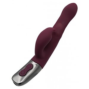 Titanz NMC 21.5cm — 10 Vibrații + 10 Rotații, Reîncărcabil Roșu