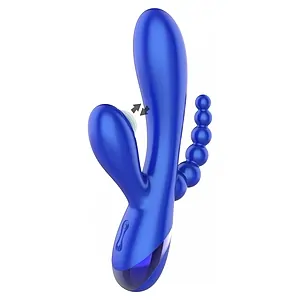 Triple Love Vibrator Albastru pe Vibreaza.ro
