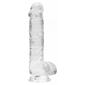 Ultra Realistic 17cm Cu Testicule Transparent pe Vibreaza.ro
