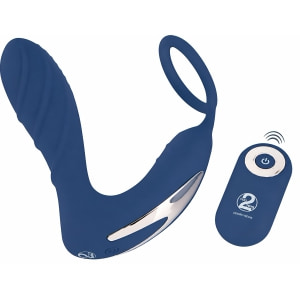 Vibrating Prostate Plug With Ring Albastru pe Vibreaza.ro