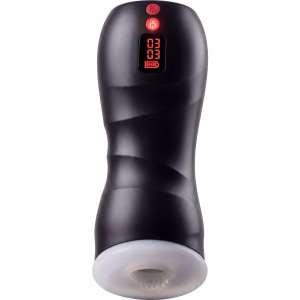 Vibrating Twin Turbo Masturbator Negru pe Vibreaza.ro
