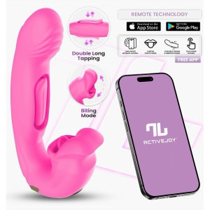 Vibrator App Control Stimulator Clitoridian cu Limbă Mușcătoare Roz pe Vibreaza.ro