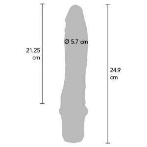 Vibrator Realist Classic Large pentru Plăcere Vaginală Negru