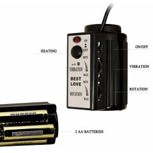 Vibrator Realist Fiery Dong cu Rotație și Încălzire