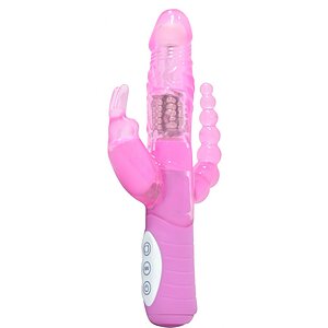 Vibrator Dual Pleasure Rabbit Roz pe Vibreaza.ro