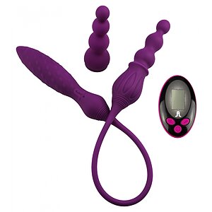 Vibrator Dublu Adrien Lastic Double Ended Vibrator Mov pe Vibreaza.ro