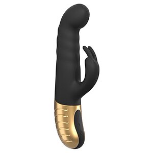 Vibrator G-Stormer Thrusting Rabbit Negru pe Vibreaza.ro