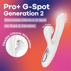 Vibrator Iepuraș Satisfyer Profesional pentru Punctul G Alb