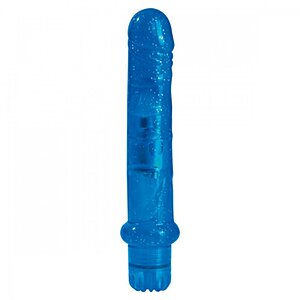 Vibrator Jammy Jelly Fresh Glitter albastru pe Vibreaza.ro