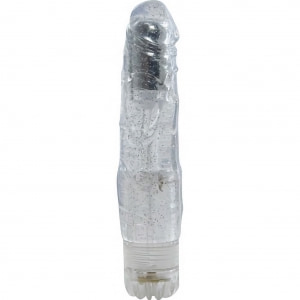 Vibrator Jelly Crushy Glitter Transparent pe Vibreaza.ro