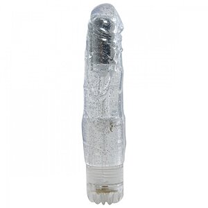 Vibrator Jelly Crushy Glitter Transparent pe Vibreaza.ro