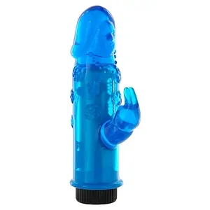 Vibrator Mini Rabbit 14cm Albastru pe Vibreaza.ro