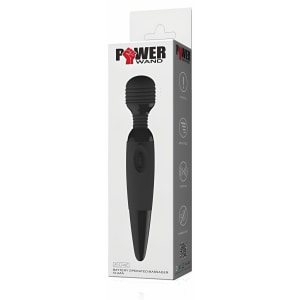 Vibrator Clitoridian Power Wand cu Cap Flexibil Negru