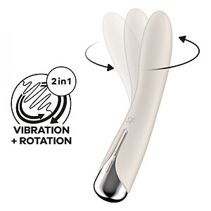Vibrator Punctul G Satisfyer Spinning Vibe 1 Alb pe Vibreaza.ro