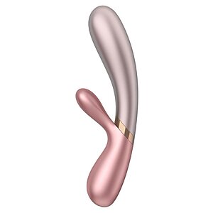 Vibrator Rabbit Hot Lover Heat Silicon 19.9cm Roz pe Vibreaza.ro