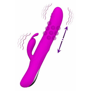 Vibrator Rabbit Pretty Love Byron cu Două Motoare Mov pe Vibreaza.ro