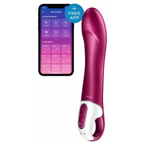 Vibrator Satisfyer Big Heat Vișiniu pe Vibreaza.ro