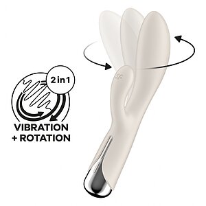 Vibrator Satisfyer Spinning Rabbit 1 Crem pe Vibreaza.ro