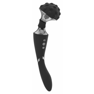 Vibrator Shiatsu Bendable Massager Wand Negru pe Vibreaza.ro