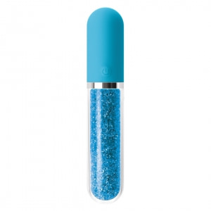 Vibrator Silicon Clasic Stardust Charm Albastru pe Vibreaza.ro