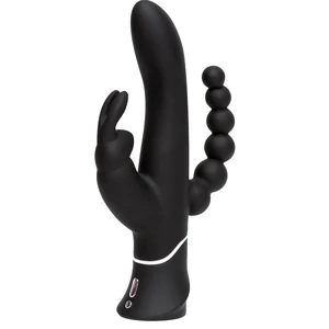 Vibrator Triplu Happy Rabbit Negru Vibrator Triplu Happy Rabbit Negru pe Vibreaza.ro