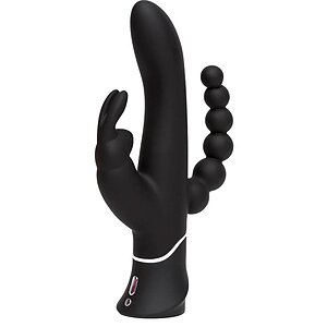 Vibrator Triplu Happy Rabbit Negru pe Vibreaza.ro