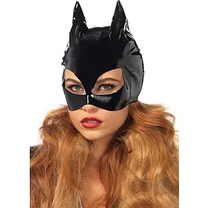 Vinyl Cat Woman Mask Negru pe Vibreaza.ro