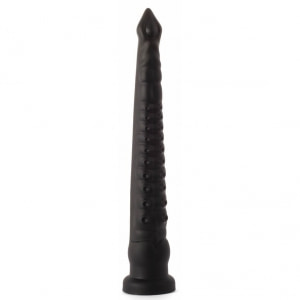 X Men Plug Anal PVC Negru cu Ventuză, 59 cm, Stimulare pe Vibreaza.ro