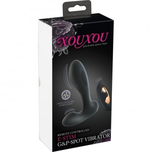 XOUXOU RC E-Stim Punct G Și P - 10+10 Moduri, Reîncărcabil Negru