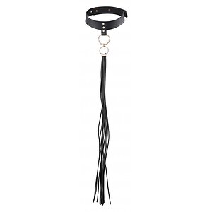 Zgarda cu Lesa Maze Tassel Choker Negru pe Vibreaza.ro