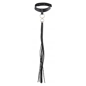 Zgarda cu Lesa Maze Tassel Choker Negru pe Vibreaza.ro