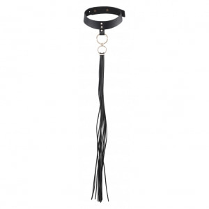Zgardă cu Lesă Maze Tassel Choker Negru pe Vibreaza.ro