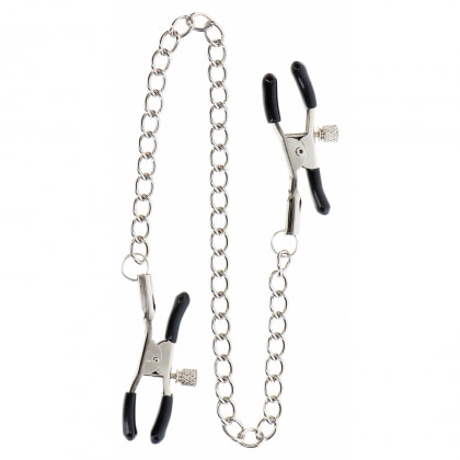 Adjustable Clamps with Chain Argintiu