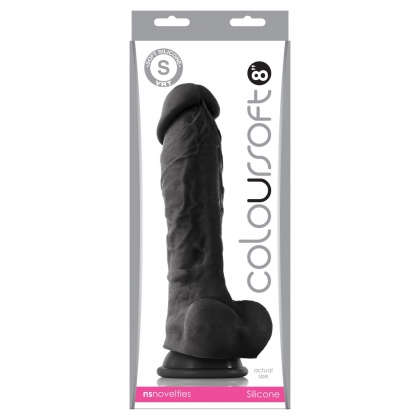 Dildo Colour Soft 23.6cm Negru