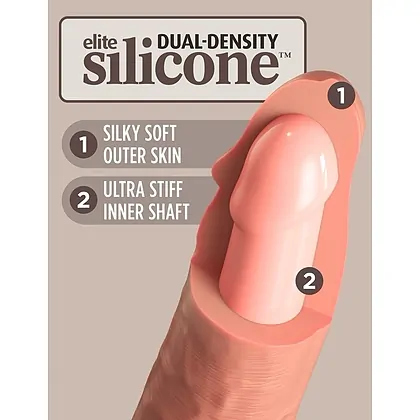 24.8cm Dual Density – Silicon Realist cu Ventuză Flesh