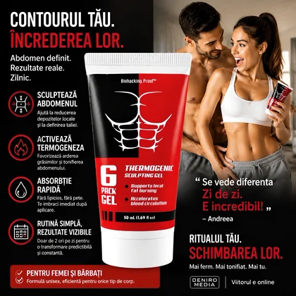 6 Pack Gel Pentru Abdomen Sculptat și Piele Fermă 50ml