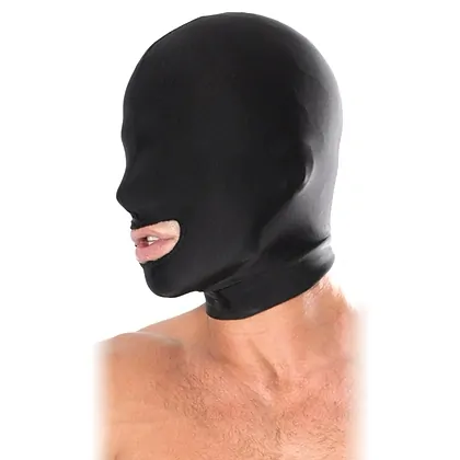 Mască Erotică pentru BDSM cu Gură Accesibilă Negru