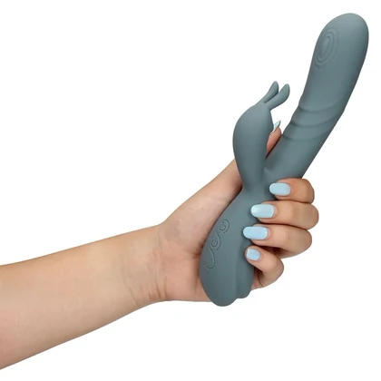 Vibrator Rabbit Loveline By Shots Pentru Stimulare Dublă Gri
