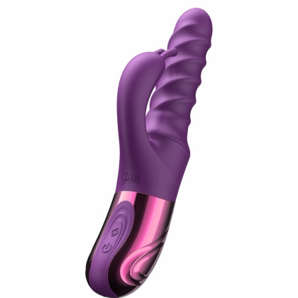 Vibrator Rotativ Cu Împingere Swirl Rabbit Mov