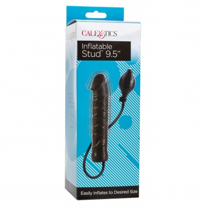 Dildo Realistic Inflatable Stud 9.5 inch Negru