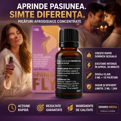 Afrodisiac Spanish Fly Hot Passion pentru Libidou 15ml