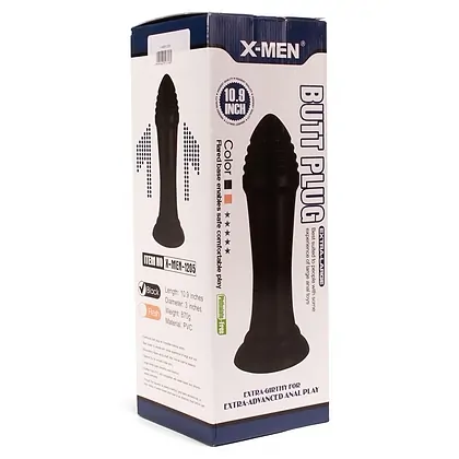 Anal Plug Advanced Girthy X-MEN 10.9 inch Negru