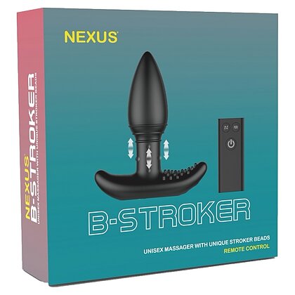Anal Plug B-Stroker Remote Control Unisex Negru