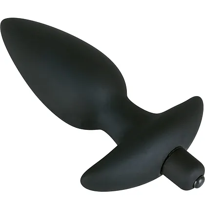Anal Plug Cu Vibrații Black Velvet Large Negru