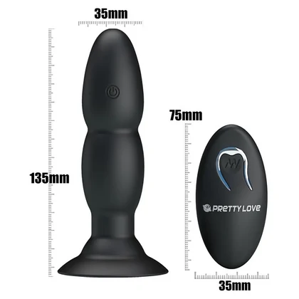 Anal Plug Cu Vibrații Pretty Love Beaded Negru