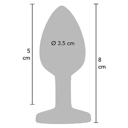 Anal Plug Diamond Jewel Medium Negru